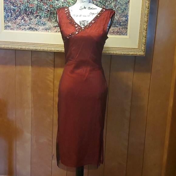 FREE PEOPLE Vintage V-Neck Form Fitting Dress, 3 - Picture 1 of 8